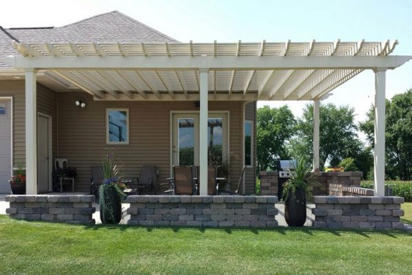 Backyard Pergola Styles & Colors | Tan, White, & Clay Vinyl Pergolas