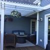 small vinyl pergola attached to the house for sale online