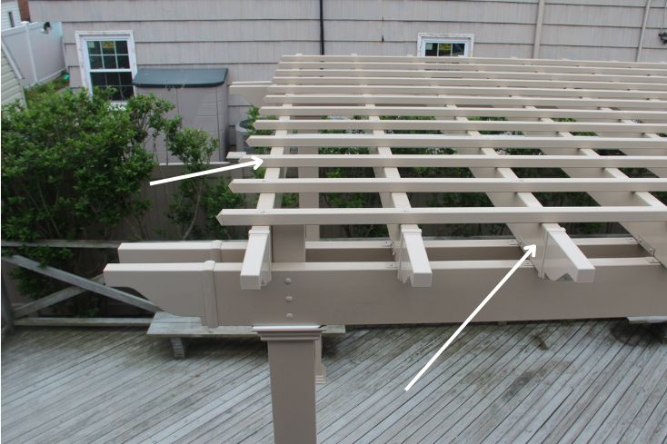 Parts of a pergola